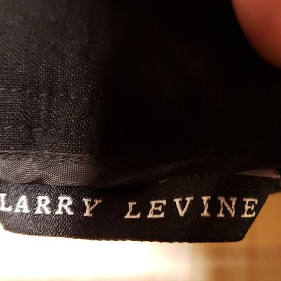 Larry Levine Womens Black Linen Blend Wide Leg Capri Pants 12 - Picture 8 of 10
